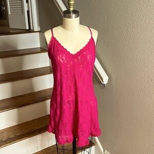 Hanky Panky Lace Chemise Bright Pink​​​​​​​​​